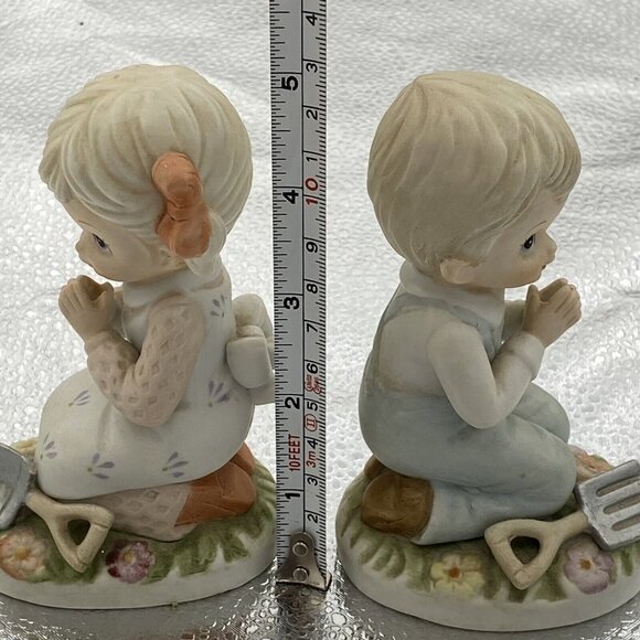 VTG Homco Gardening Boy & Girl Figurines 1452 Praying For Plants To‎ Grow 1980s - Picture 16 of 16